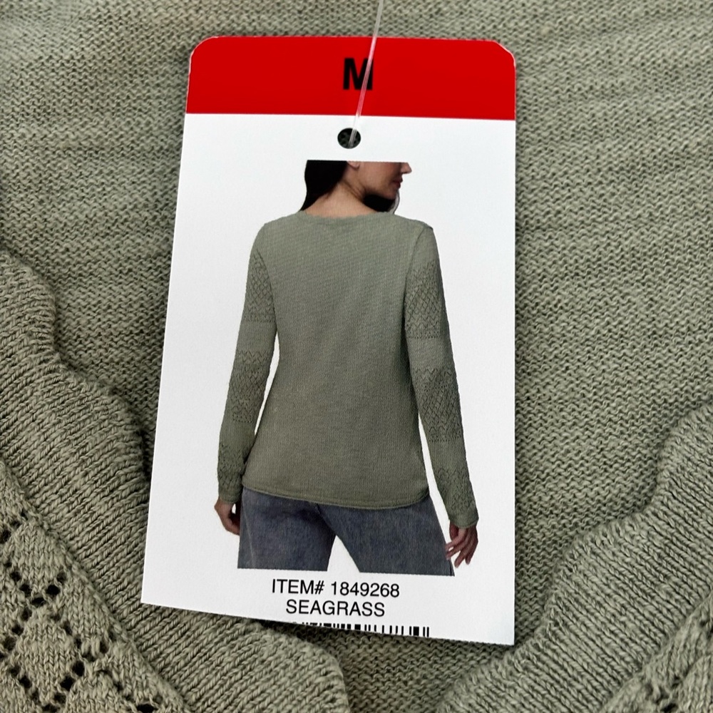 NWT Frye Seagrass green. Medium Cardigan Sweater - Picture 4 of 8